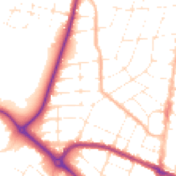 Daytime road noise heatmap for BH9 2LA