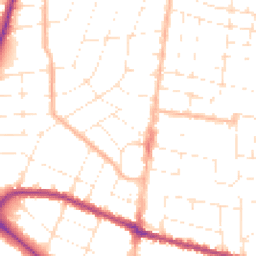 Daytime road noise heatmap for BH9 2PN