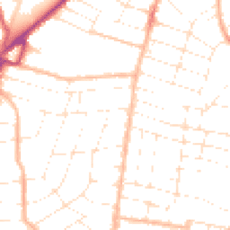 Daytime road noise heatmap for BH9 2RE