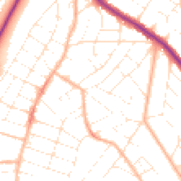 Daytime road noise heatmap for BH9 3AS