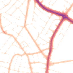 Daytime road noise heatmap for BH9 3EY