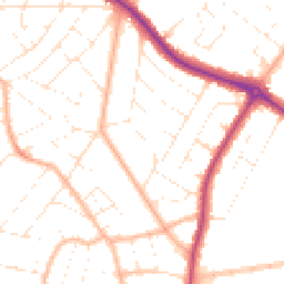 Daytime road noise heatmap for BH9 3HQ