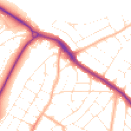 Daytime road noise heatmap for BH9 3JN