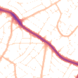 Daytime road noise heatmap for BH9 3JU
