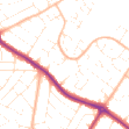 Daytime road noise heatmap for BH9 3QG