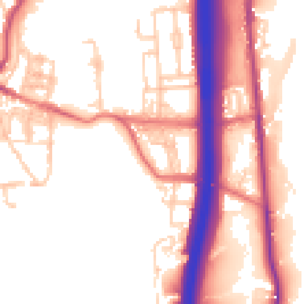 Daytime road noise heatmap for BL0 0AR