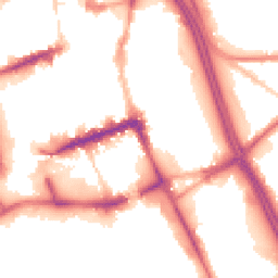 Night-time road noise heatmap for BL2 1AY