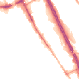 Night-time road noise heatmap for BL2 1HE