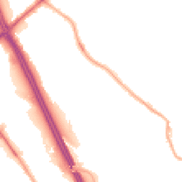 Night-time road noise heatmap for BL2 1LT