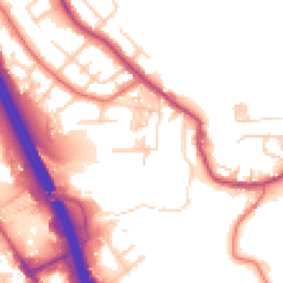 Daytime road noise heatmap for BL2 1NL