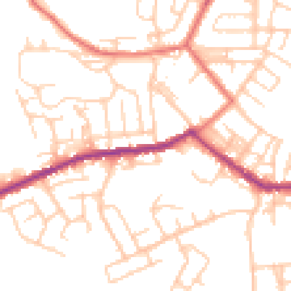 Daytime road noise heatmap for BL3 1BL