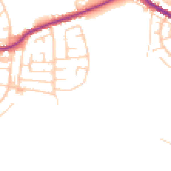 Daytime road noise heatmap for BL3 1PF