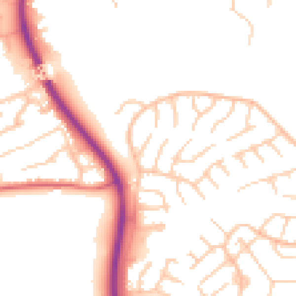 Daytime road noise heatmap for BL3 4PP