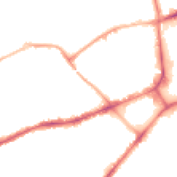 Night-time road noise heatmap for BL3 5EF