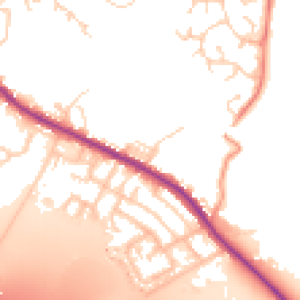 Daytime road noise heatmap for BL4 8QT