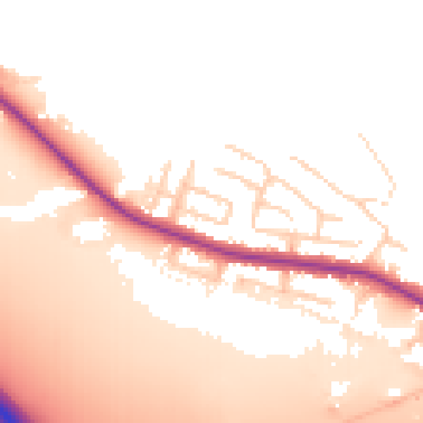 Daytime road noise heatmap for BL4 8RP