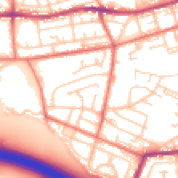 Daytime road noise heatmap for BL4 9FP