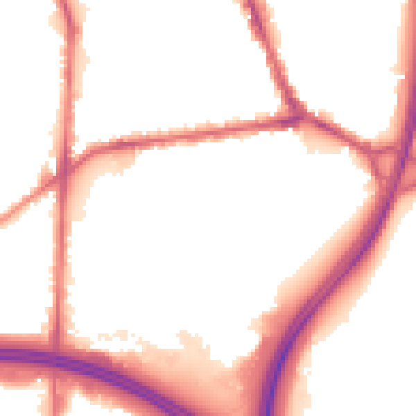 Night-time road noise heatmap for BL4 9LE
