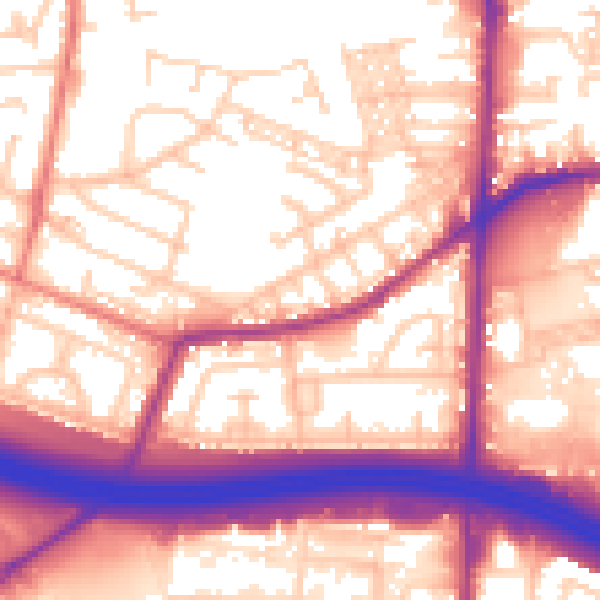 Daytime road noise heatmap for BL4 9QF