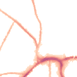 Night-time road noise heatmap for BL8 1AL