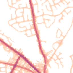 Daytime road noise heatmap for BL8 1AZ