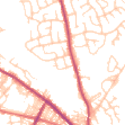 Daytime road noise heatmap for BL8 1DU