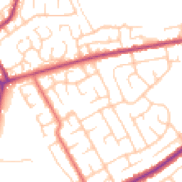 Daytime road noise heatmap for BL8 2HS