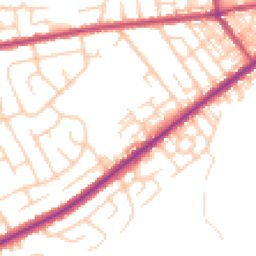 Daytime road noise heatmap for BL8 2XB