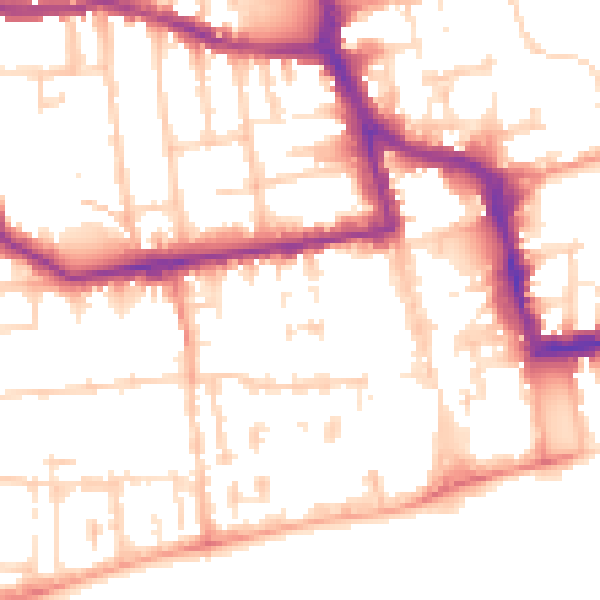 Daytime road noise heatmap for BN11 1QD
