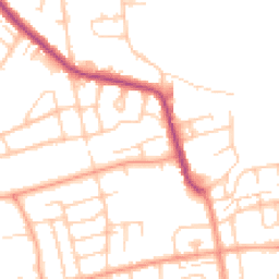 Daytime road noise heatmap for BN11 2AF