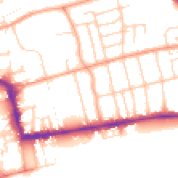 Daytime road noise heatmap for BN11 2AY