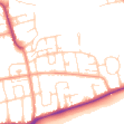 Daytime road noise heatmap for BN11 2NY