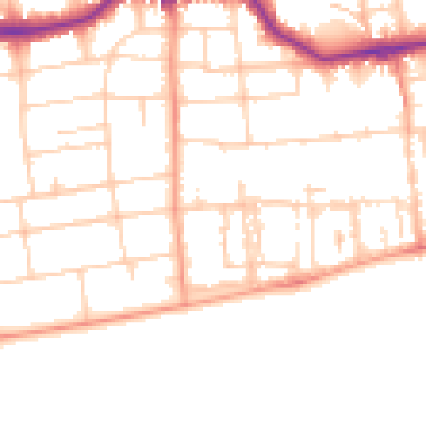 Daytime road noise heatmap for BN11 3JX