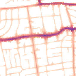 Daytime road noise heatmap for BN11 4NE