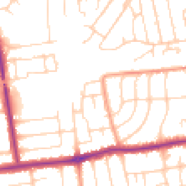 Daytime road noise heatmap for BN11 5JR