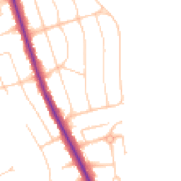 Daytime road noise heatmap for BN14 0DX