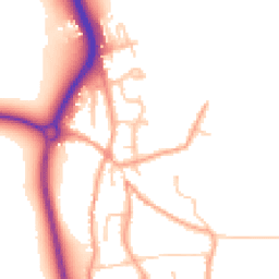 Daytime road noise heatmap for BN14 0UN