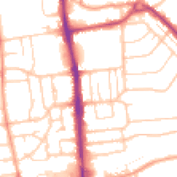 Daytime road noise heatmap for BN14 8AY