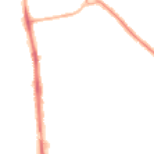 Night-time road noise heatmap for BN14 8EH