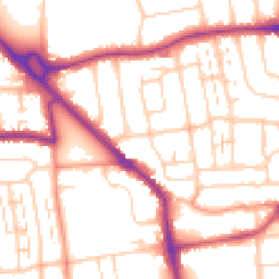 Daytime road noise heatmap for BN14 9LB