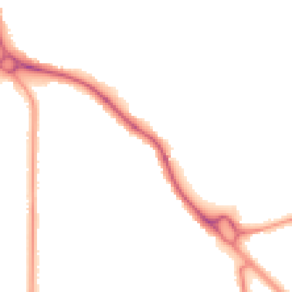 Night-time road noise heatmap for BN14 9QW