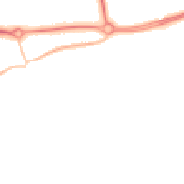 Night-time road noise heatmap for BN16 1BY