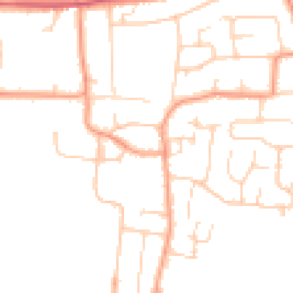 Daytime road noise heatmap for BN16 1HP