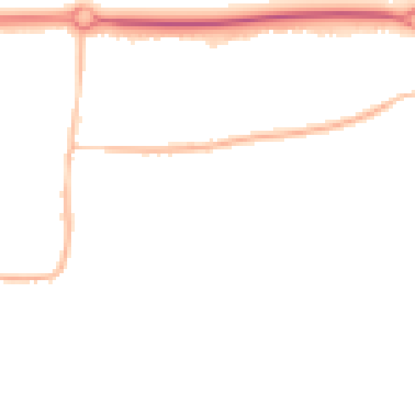 Night-time road noise heatmap for BN16 1HT