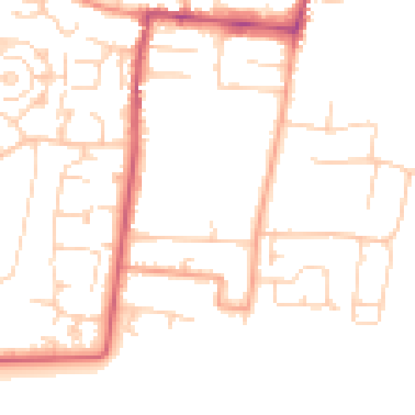 Daytime road noise heatmap for BN16 2EY