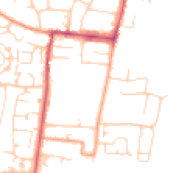 Daytime road noise heatmap for BN16 2HQ