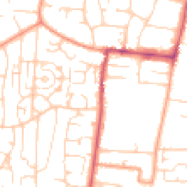 Daytime road noise heatmap for BN16 2RF
