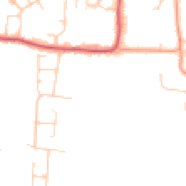 Daytime road noise heatmap for BN16 2ST