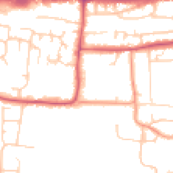 Daytime road noise heatmap for BN16 3FG