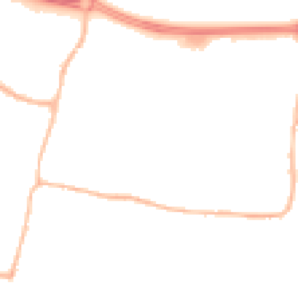 Night-time road noise heatmap for BN16 3JG